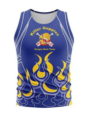 KG Blue-Yellow-Flame Men's Athletic Tank Top