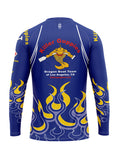 KG Blue-Yellow-Flame Men's Athletic Jersey Long Sleeve