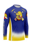 KG Blue-Yellow Men's Athletic Jersey Long Sleeve