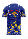KG Blue-Yellow-Flame Men's Athletic Jersey Short Sleeve