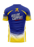 KG Blue-Yellow Men's Athletic Jersey Short Sleeve