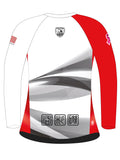 LARD h2O Women's Athletic Jersey Long Sleeve (White/Red)