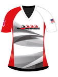 LARD h2O Women's Athletic Jersey Short Sleeve (White/Red)