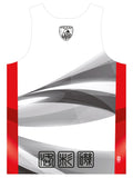 LARD h2O Men's Athletic Tank Top (White/Red)