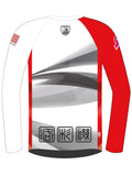 LARD h2O Men's Athletic Jersey Long Sleeve (White/Red)