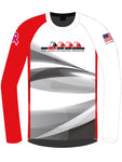 LARD h2O Men's Athletic Jersey Long Sleeve (White/Red)